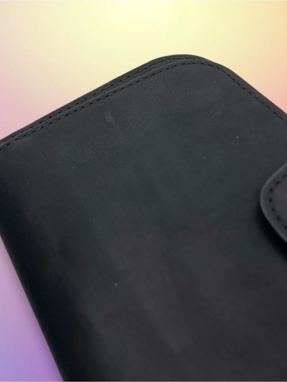 CLUCI Black Vegan Leather Trifold Continental Wallet | Card Organizer Black